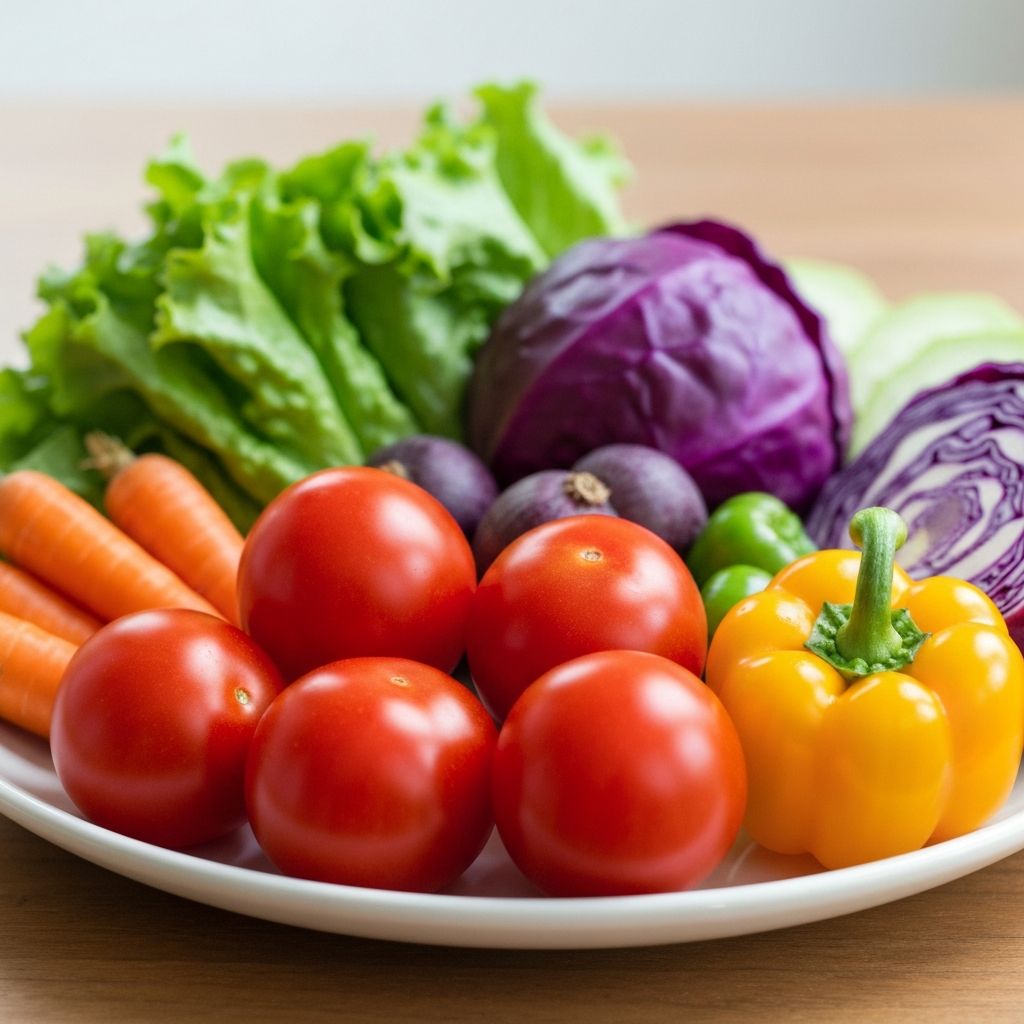 Plato con variedad de colores