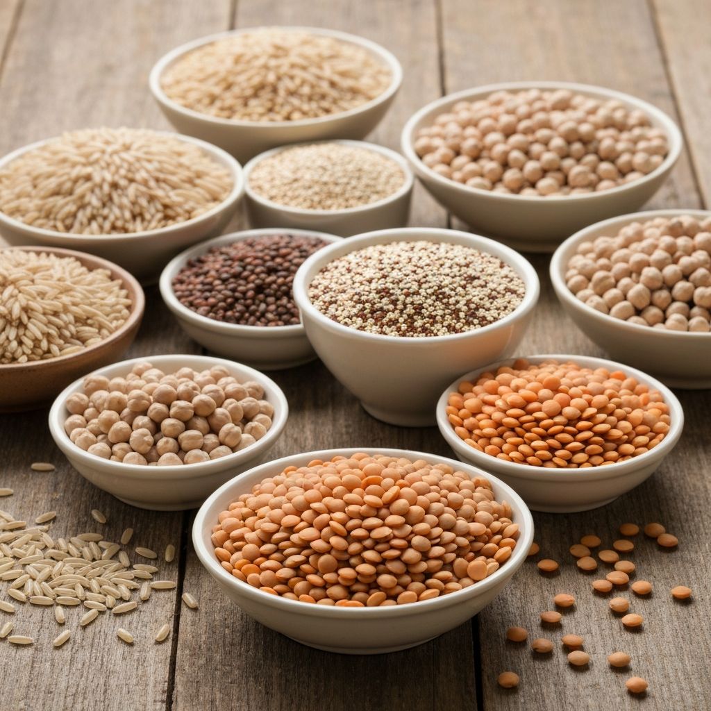 Cereales integrales y legumbres