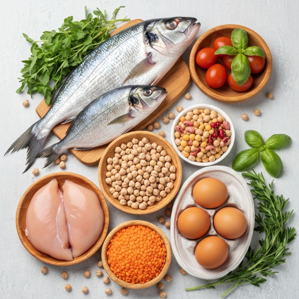 Diversas fuentes de proteínas saludables